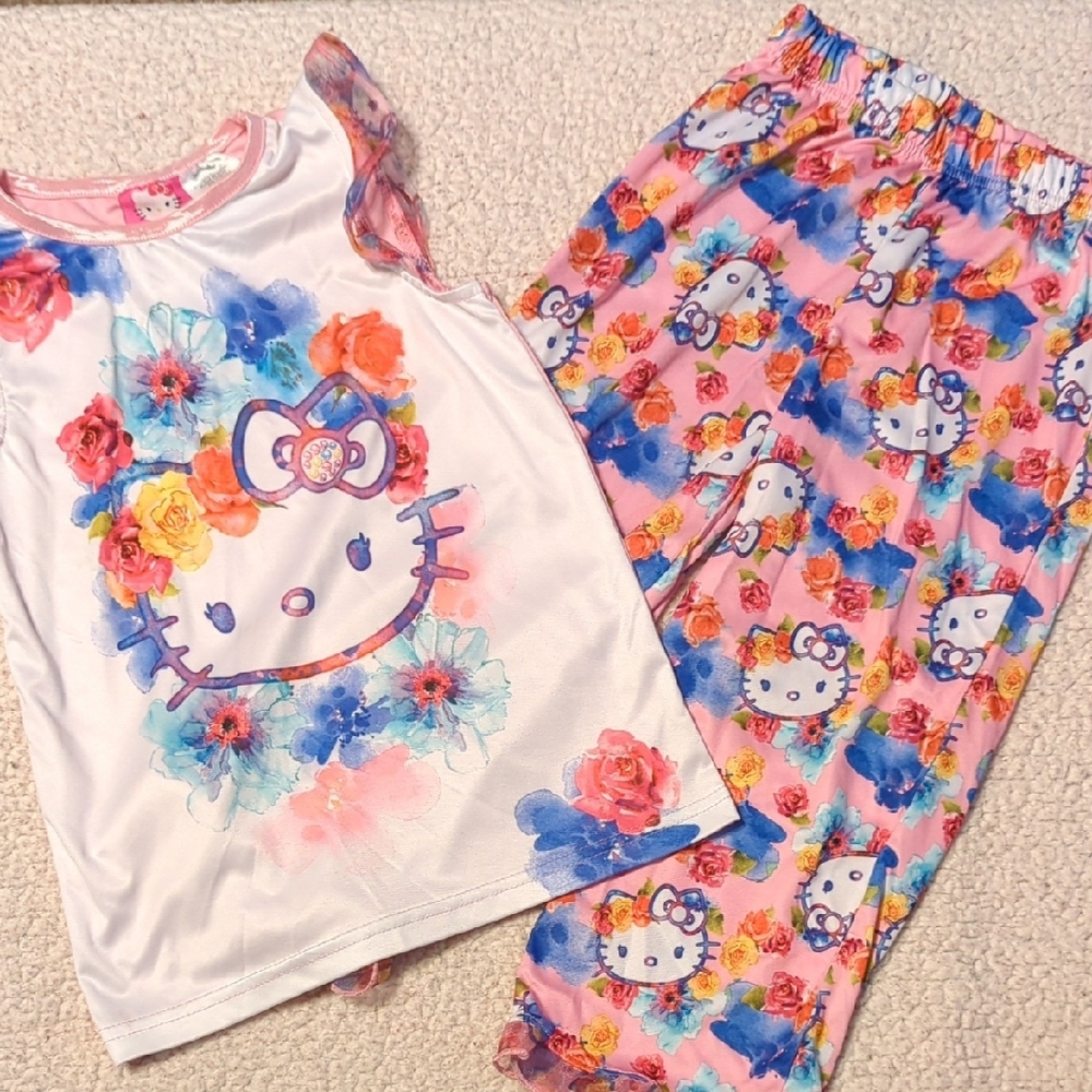 Hello Kitty Pink and Blue Pajama Set
